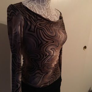 Georgiou Brown multicolored blouse (sz Small)